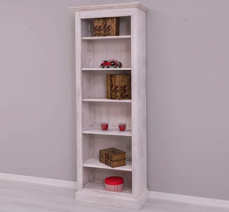 Schmales Bücherregal aus Massivholz | Regal im Landhausstil