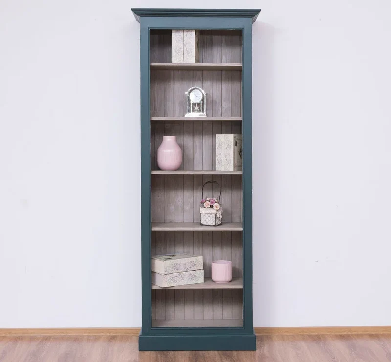 Schmales Bücherregal aus Massivholz | Regal im Landhausstil