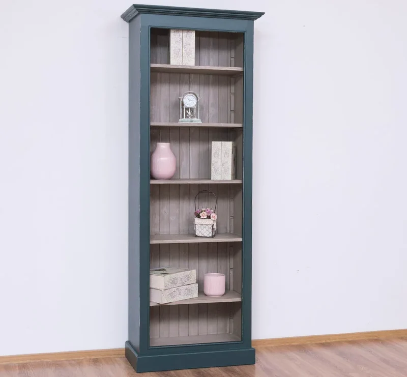 Schmales Bücherregal aus Massivholz | Regal im Landhausstil