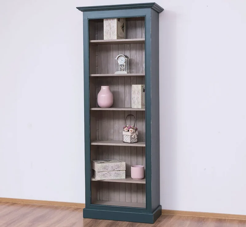 Schmales Bücherregal aus Massivholz | Regal im Landhausstil