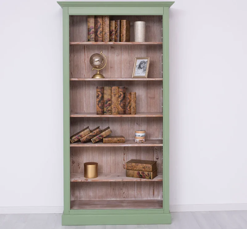 Bücherregal aus Massivholz in verschiedenen Farben
