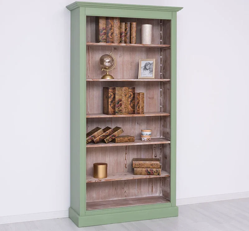 Bücherregal aus Massivholz in verschiedenen Farben