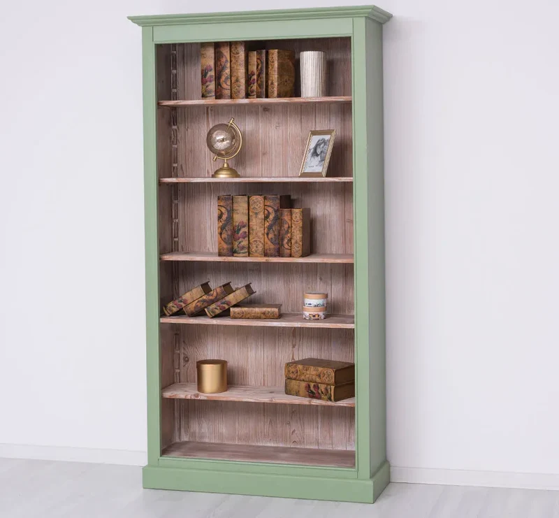 Bücherregal aus Massivholz in verschiedenen Farben