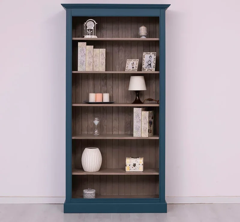 Bücherregal aus Massivholz in verschiedenen Farben