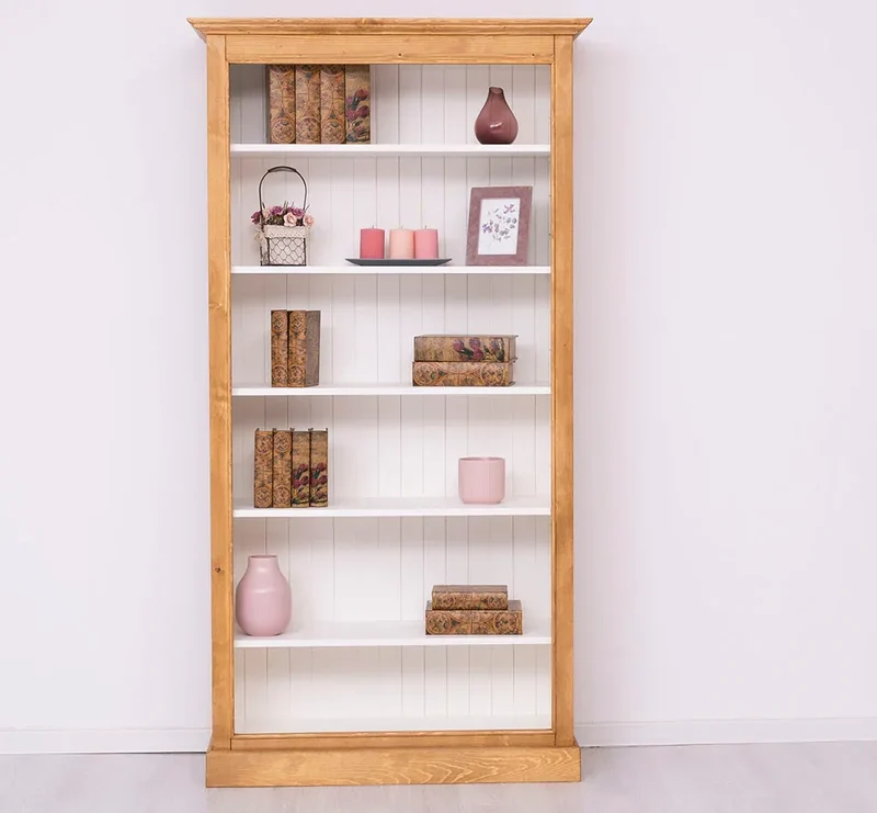 Bücherregal aus Massivholz in verschiedenen Farben