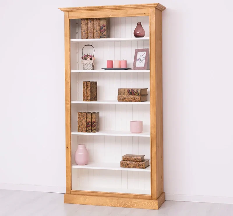 Bücherregal aus Massivholz in verschiedenen Farben