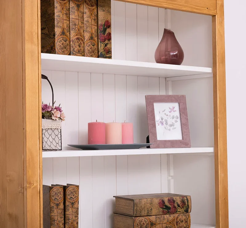 Bücherregal aus Massivholz in verschiedenen Farben