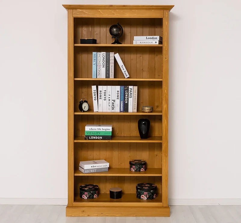 Bücherregal aus Massivholz in verschiedenen Farben