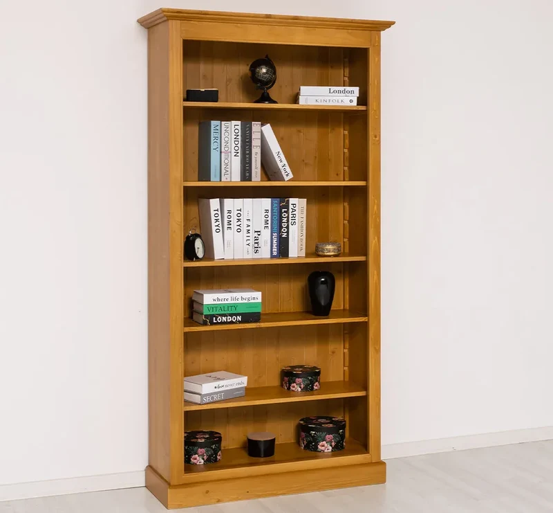 Bücherregal aus Massivholz in verschiedenen Farben