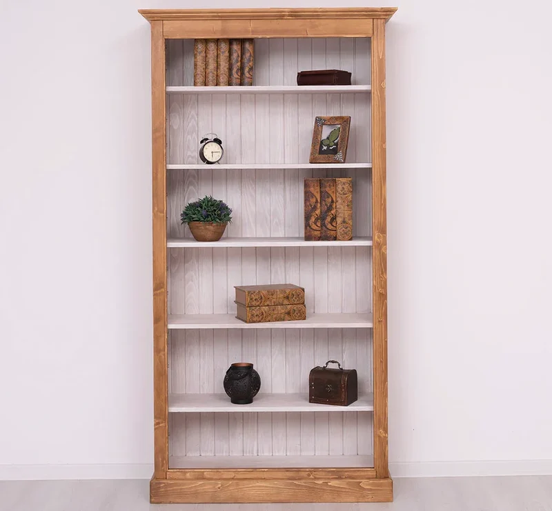 Bücherregal aus Massivholz in verschiedenen Farben