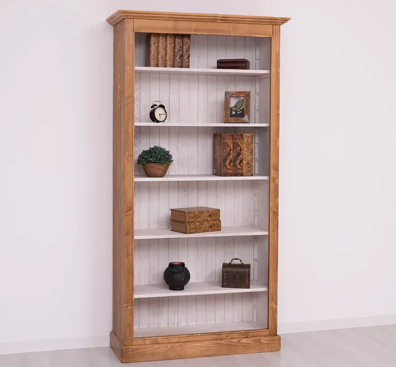 Bücherregal aus Massivholz in verschiedenen Farben