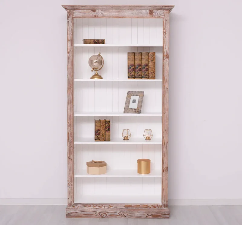 Bücherregal aus Massivholz in verschiedenen Farben