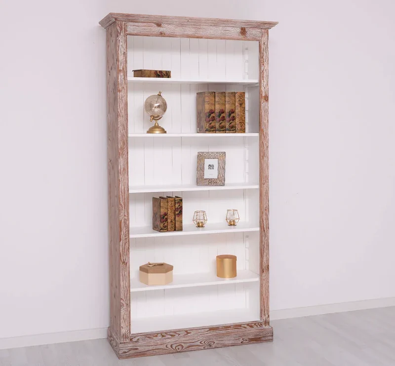 Bücherregal aus Massivholz in verschiedenen Farben
