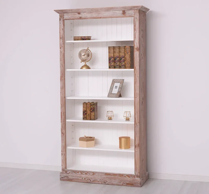 Bücherregal aus Massivholz in verschiedenen Farben