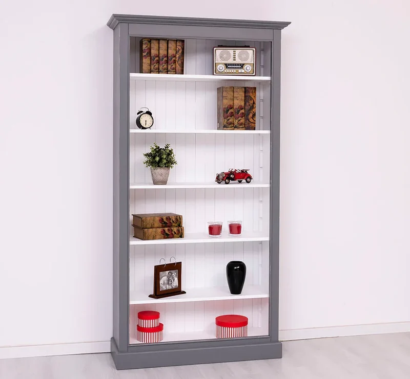 Bücherregal aus Massivholz in verschiedenen Farben