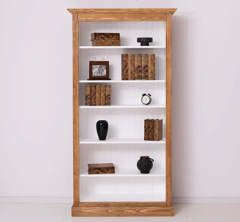 Bücherregal aus Massivholz in verschiedenen Farben