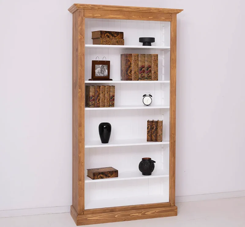 Bücherregal aus Massivholz in verschiedenen Farben