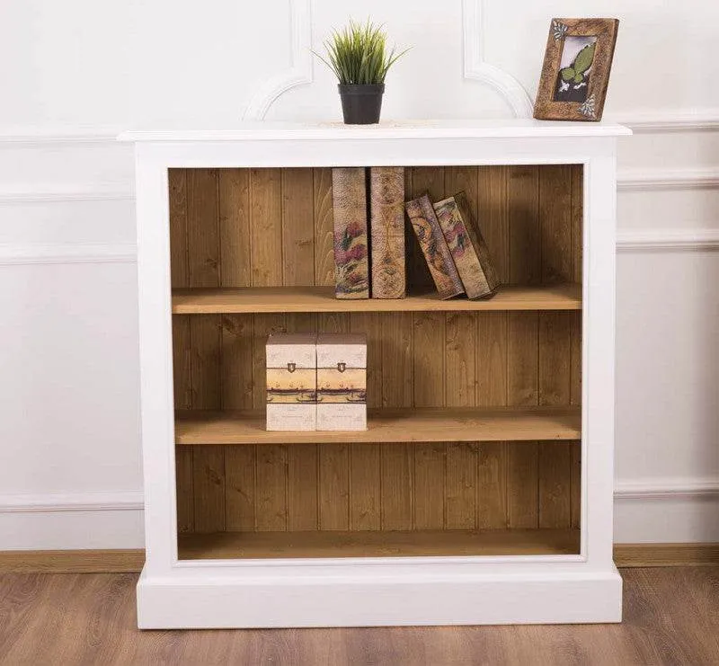 Kleines Bücherregal aus Massivholz im Landhausstil - Gewachst