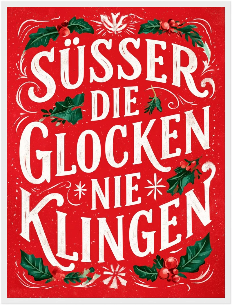 Süßer die Glocken klingen Poster