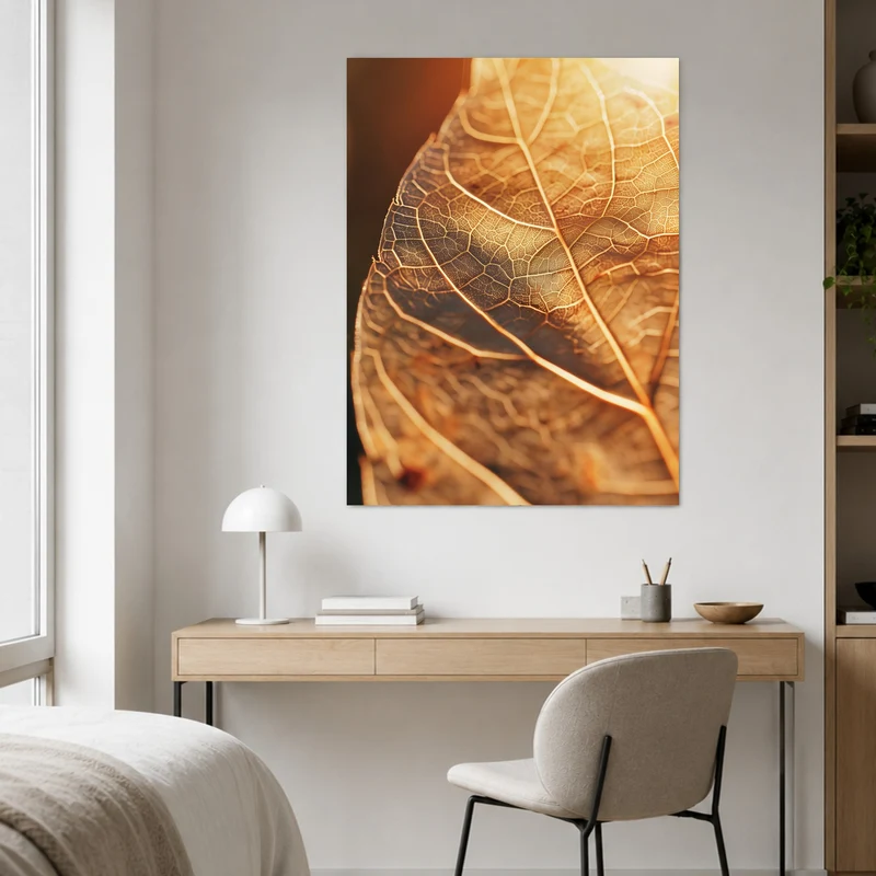 Goldenes Blattgeäder Poster