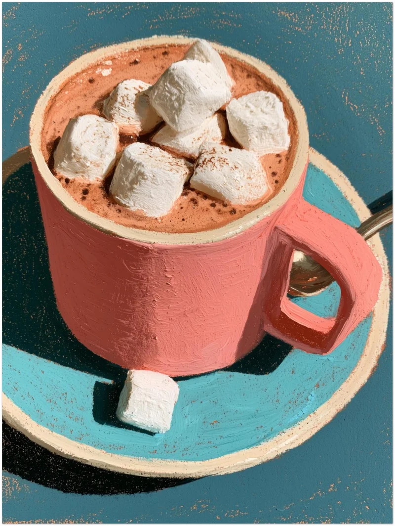 Kakao mit Marshmallows Leinwand