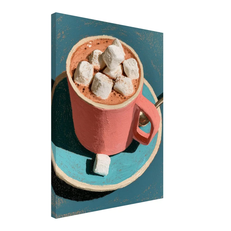 Kakao mit Marshmallows Leinwand