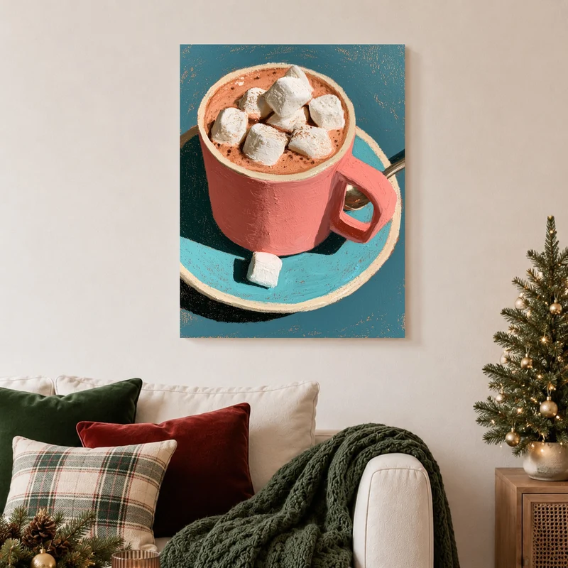 Kakao mit Marshmallows Leinwand