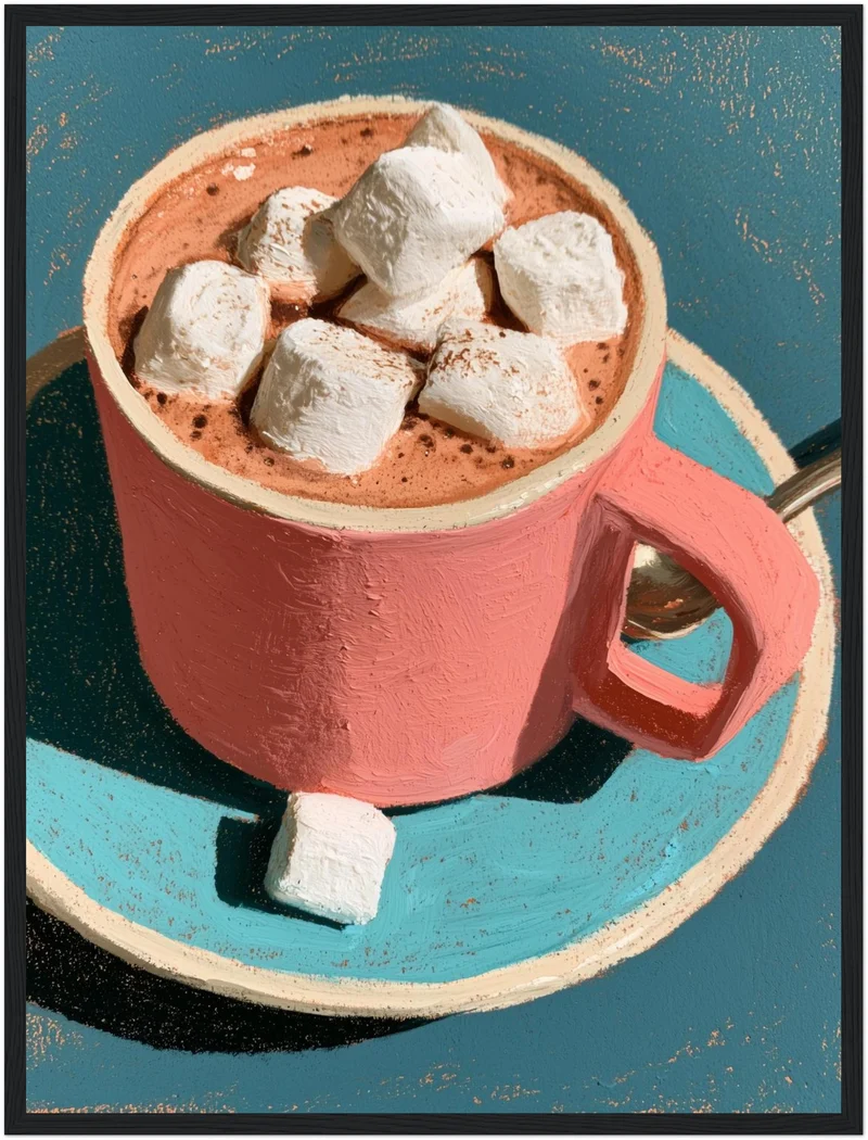 Kakao mit Marshmallows Poster