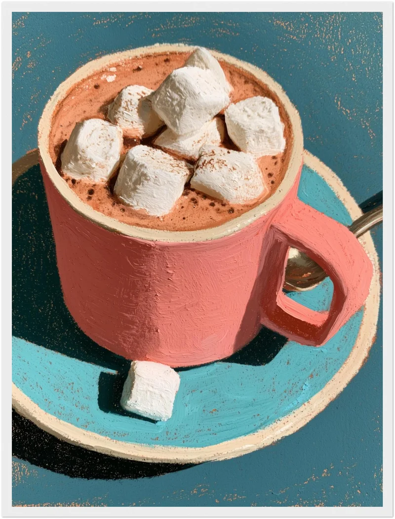 Kakao mit Marshmallows Poster