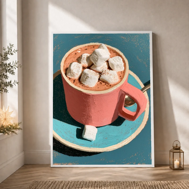 Kakao mit Marshmallows Poster