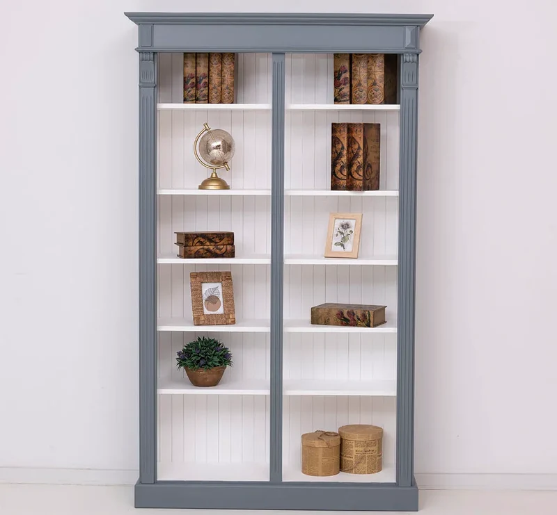 Regalwand aus Massivholz im Landhausstil - Bücherregal in verschiedenen Farben