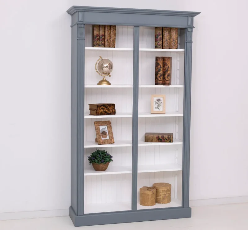 Regalwand aus Massivholz im Landhausstil - Bücherregal in verschiedenen Farben