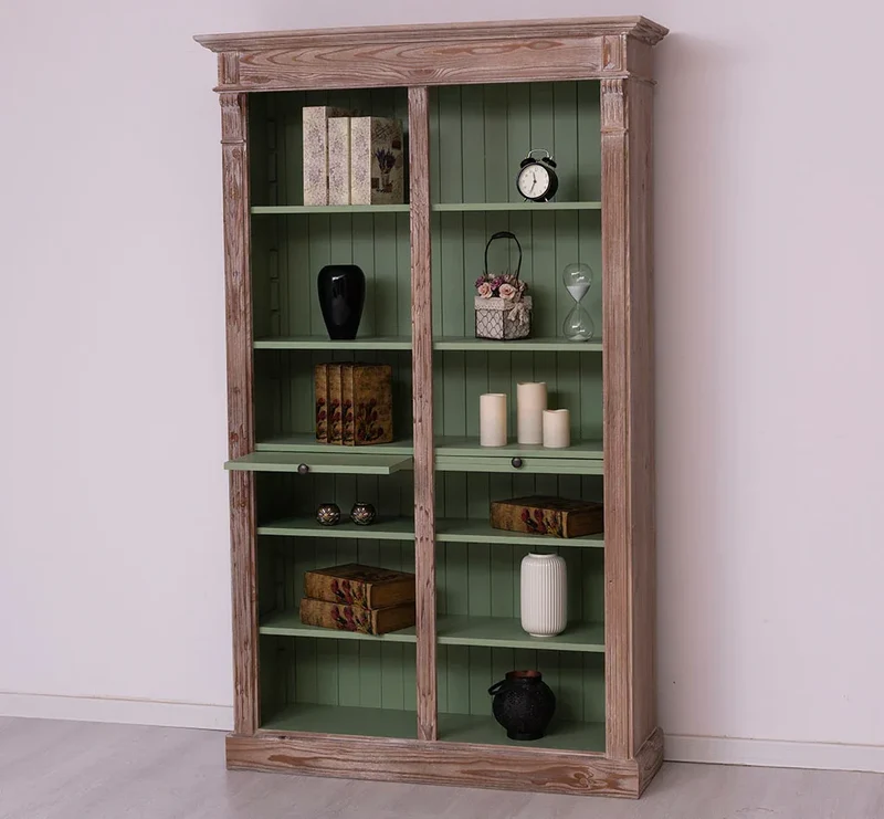 Regalwand aus Massivholz im Landhausstil - Bücherregal in verschiedenen Farben
