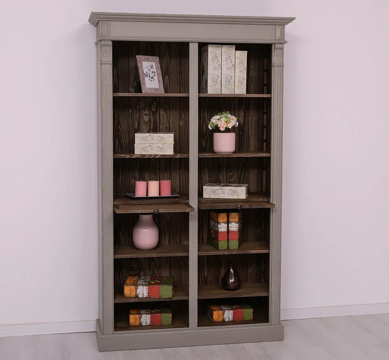 Regalwand aus Massivholz im Landhausstil - Bücherregal in verschiedenen Farben