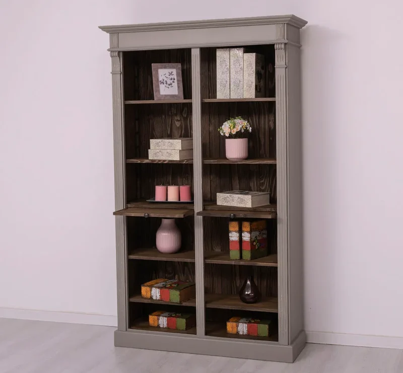 Regalwand aus Massivholz im Landhausstil - Bücherregal in verschiedenen Farben