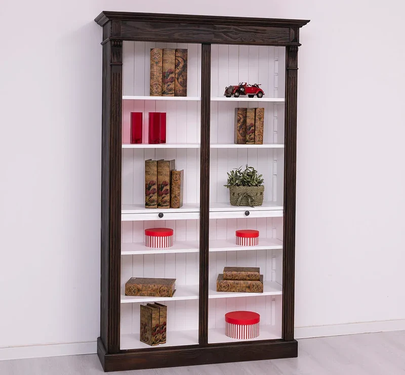Regalwand aus Massivholz im Landhausstil - Bücherregal in verschiedenen Farben