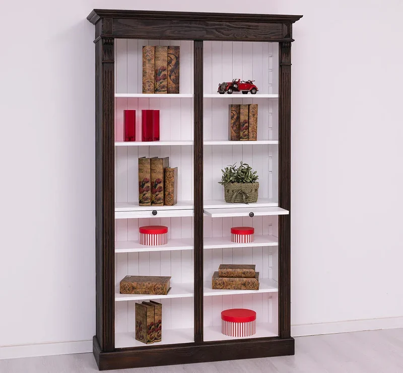Regalwand aus Massivholz im Landhausstil - Bücherregal in verschiedenen Farben