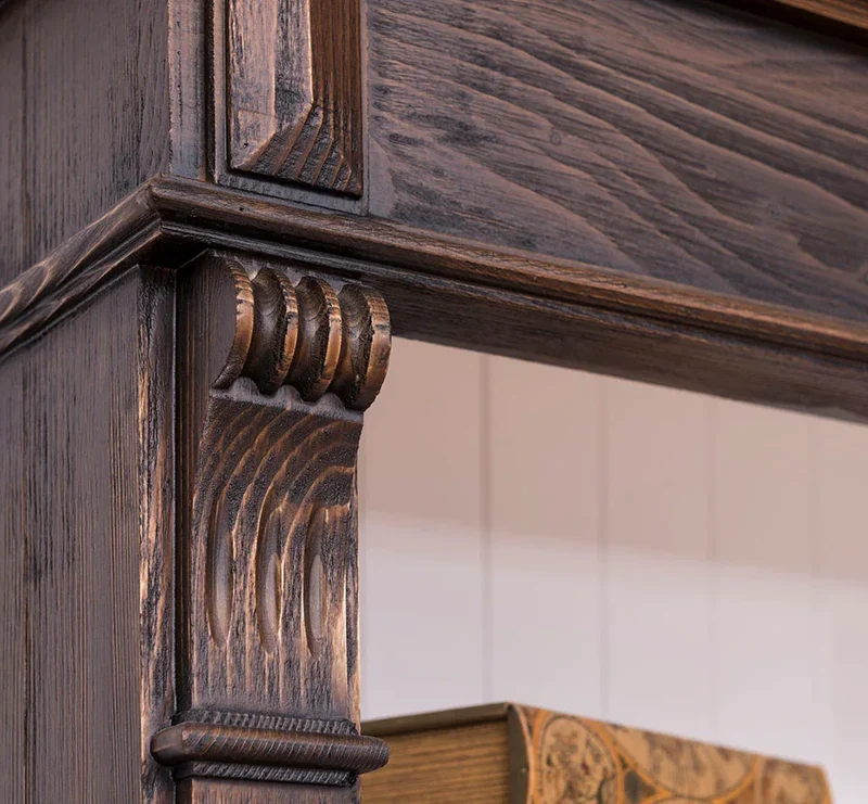 Regalwand aus Massivholz im Landhausstil - Bücherregal in verschiedenen Farben