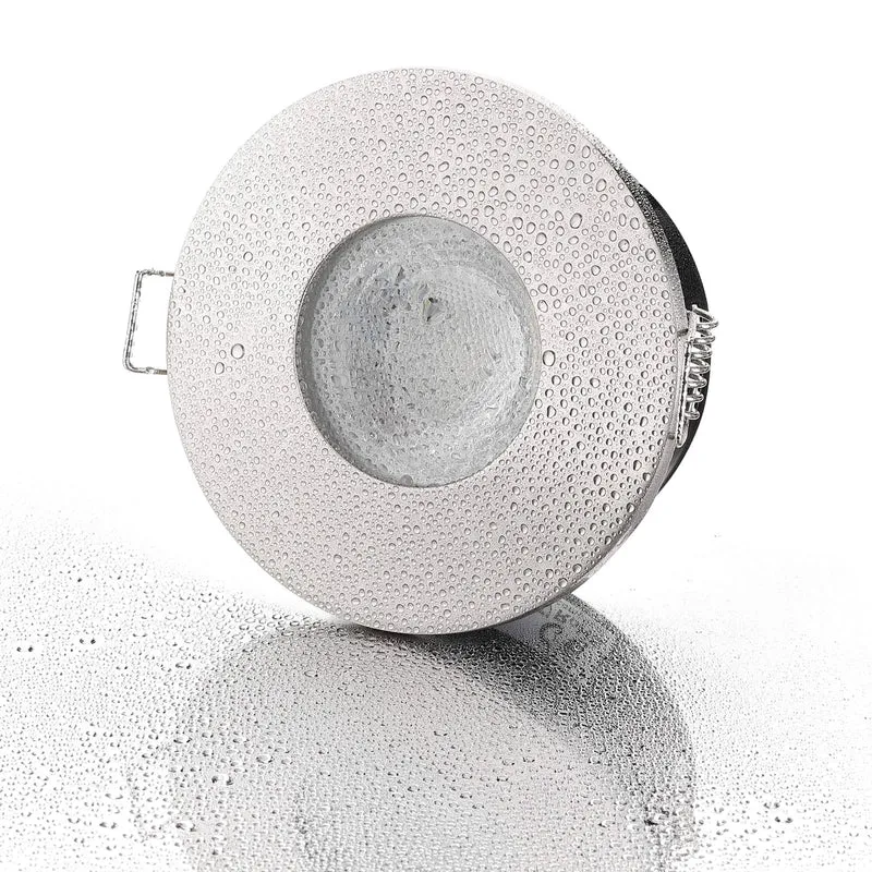 LED Einbaustrahler IP65 - Aluminium gebürstet Rund 5W GU10 - Fora