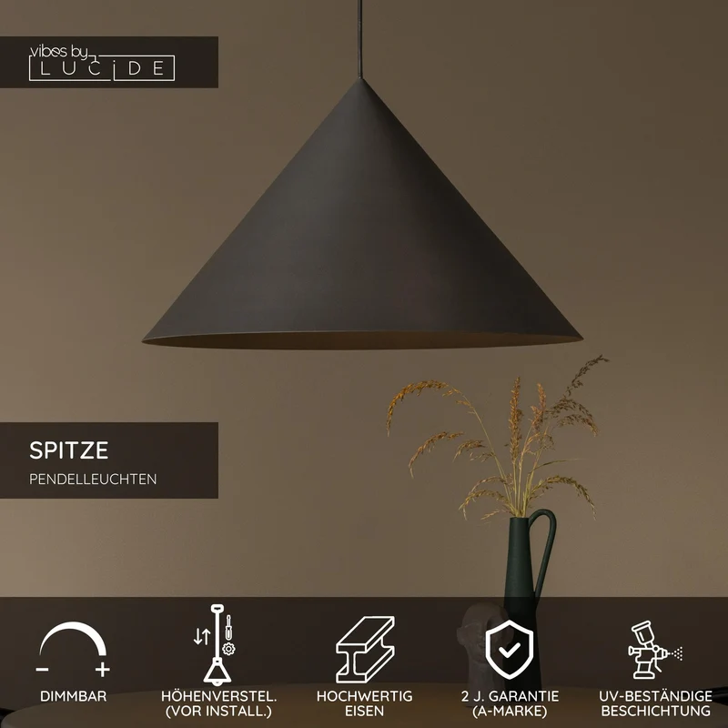 Pendelleuchte Spitze 1-flammig höhenverstellbar Ø 60cm