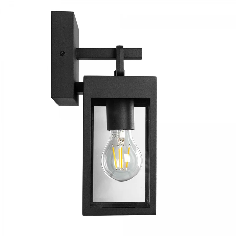 Casa Padrino Jugendstil Hofleuchte 10 x 14 x H. 28 cm - Schwarz - Nostalgische Wetterfeste Außenleuchte