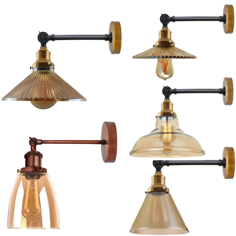 Vintage Glas Wandleuchten – Edle Innenbeleuchtung ~3281