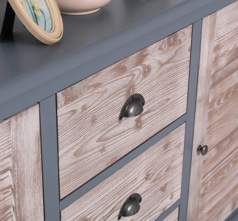 Kommode mit Lamellentüren | Sideboard aus Massivholz