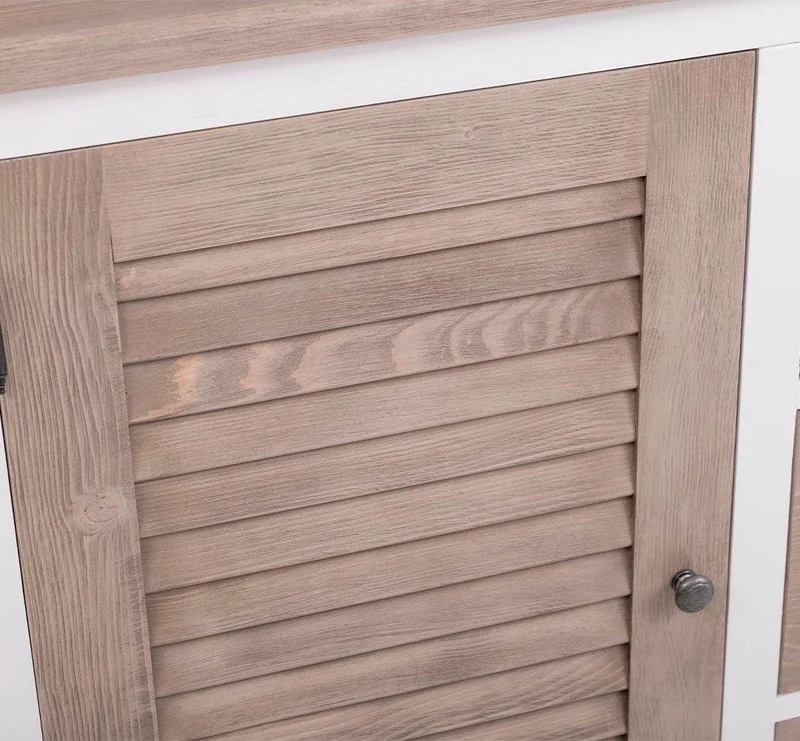 Kommode mit Lamellentüren | Sideboard aus Massivholz