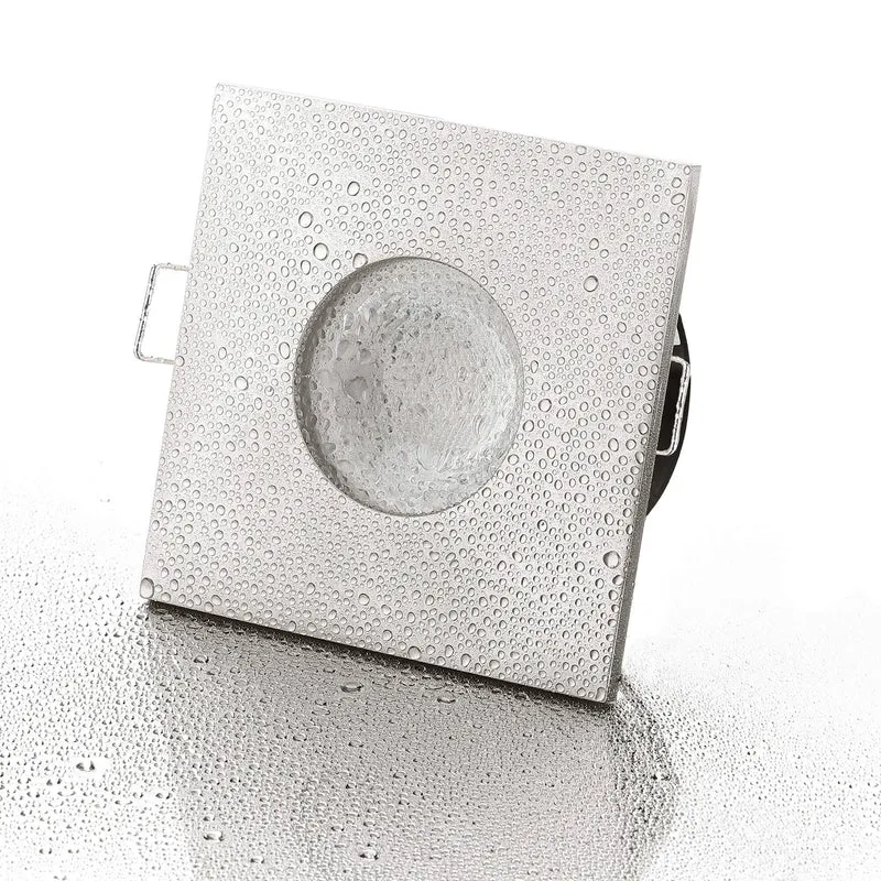 LED Einbaustrahler IP65 - Edelstahl gebürstet Eckig 5W GU10 - Fora