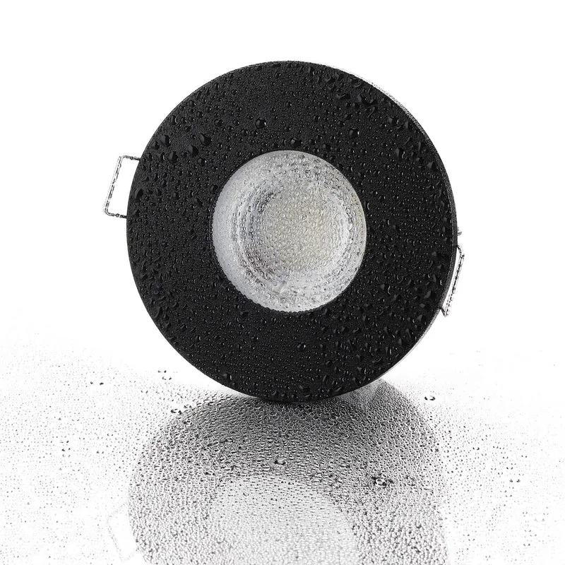 LED Einbaustrahler Flach IP65 - Schwarz Rund 5W Dimmbar - Fora