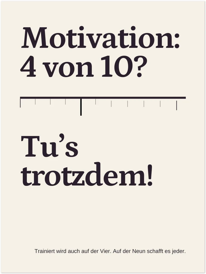 Trotzdem Trainieren Motivation Leinwand