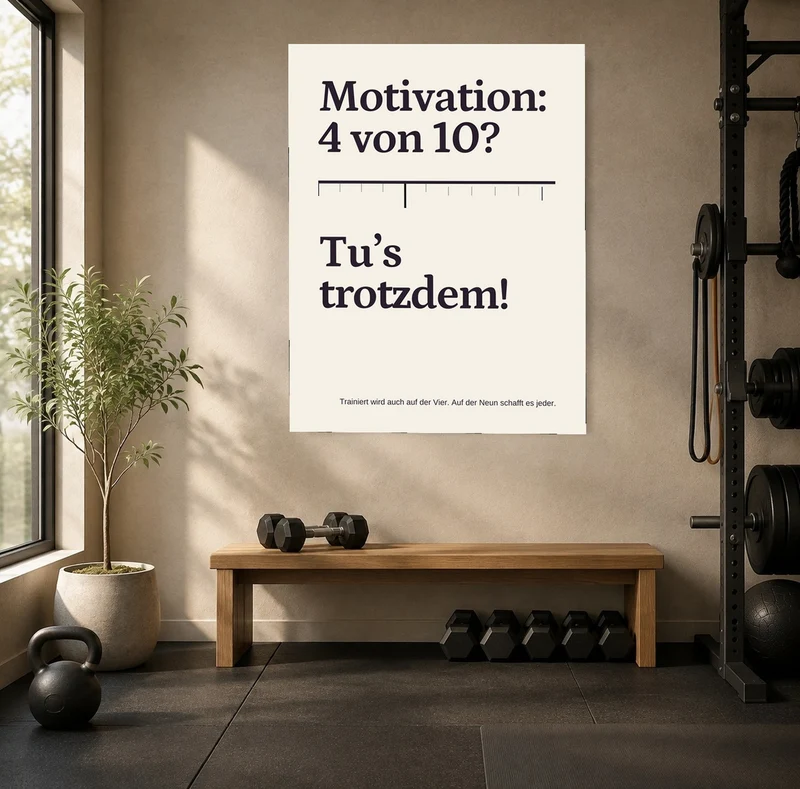 Trotzdem Trainieren Motivation Leinwand
