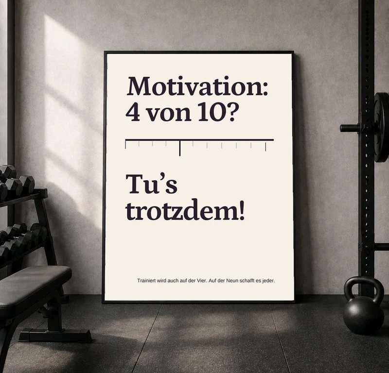 Trotzdem Trainieren Motivation Leinwand