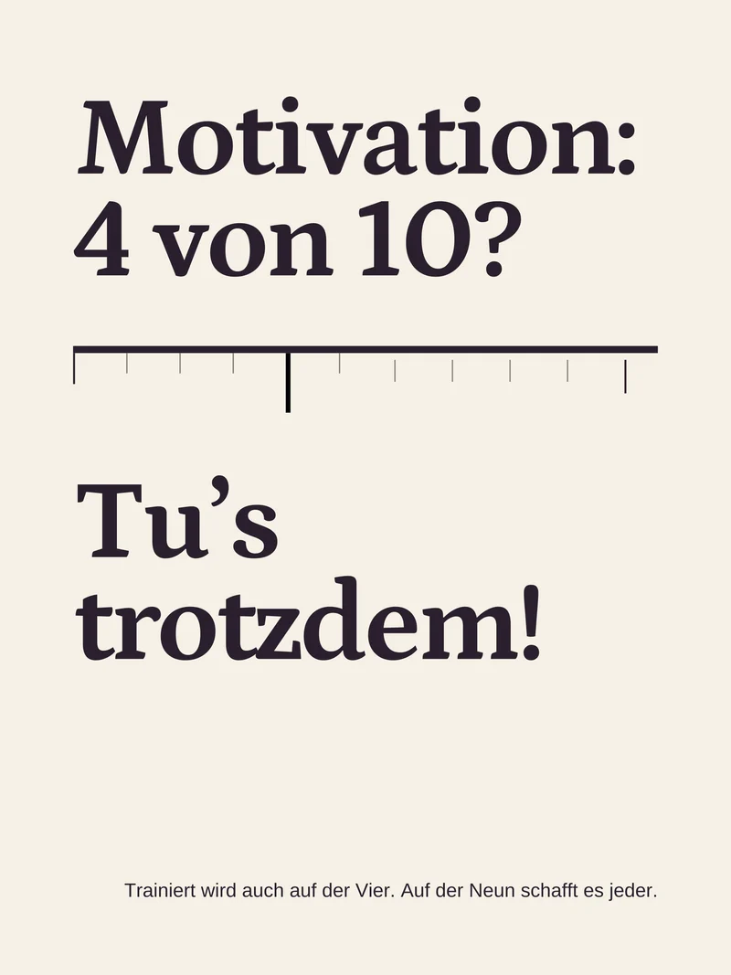Trotzdem Trainieren Motivation Poster